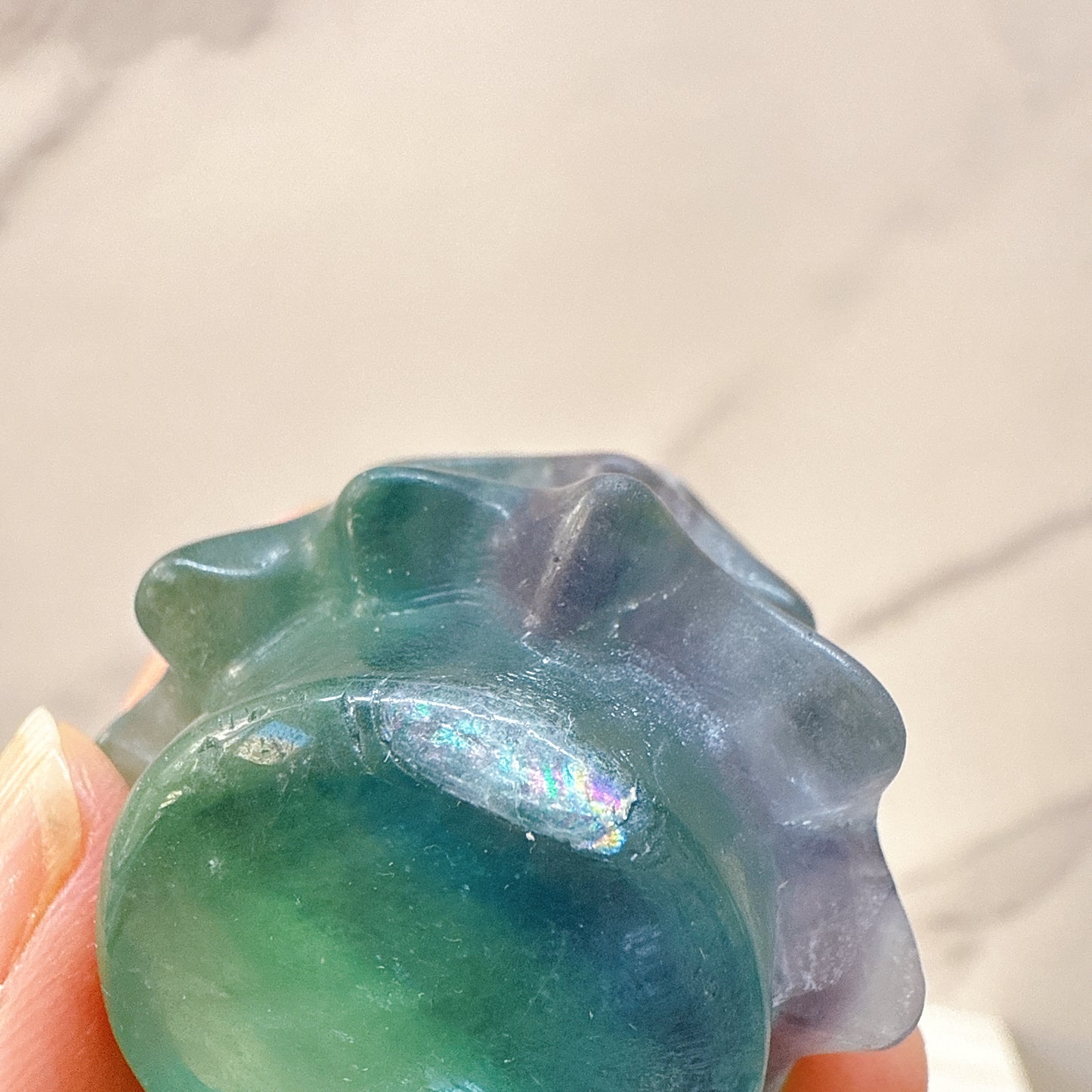 天然石 グリーンフローライト B ツリー型|色が深まり、心が落ち着く緑のかたち