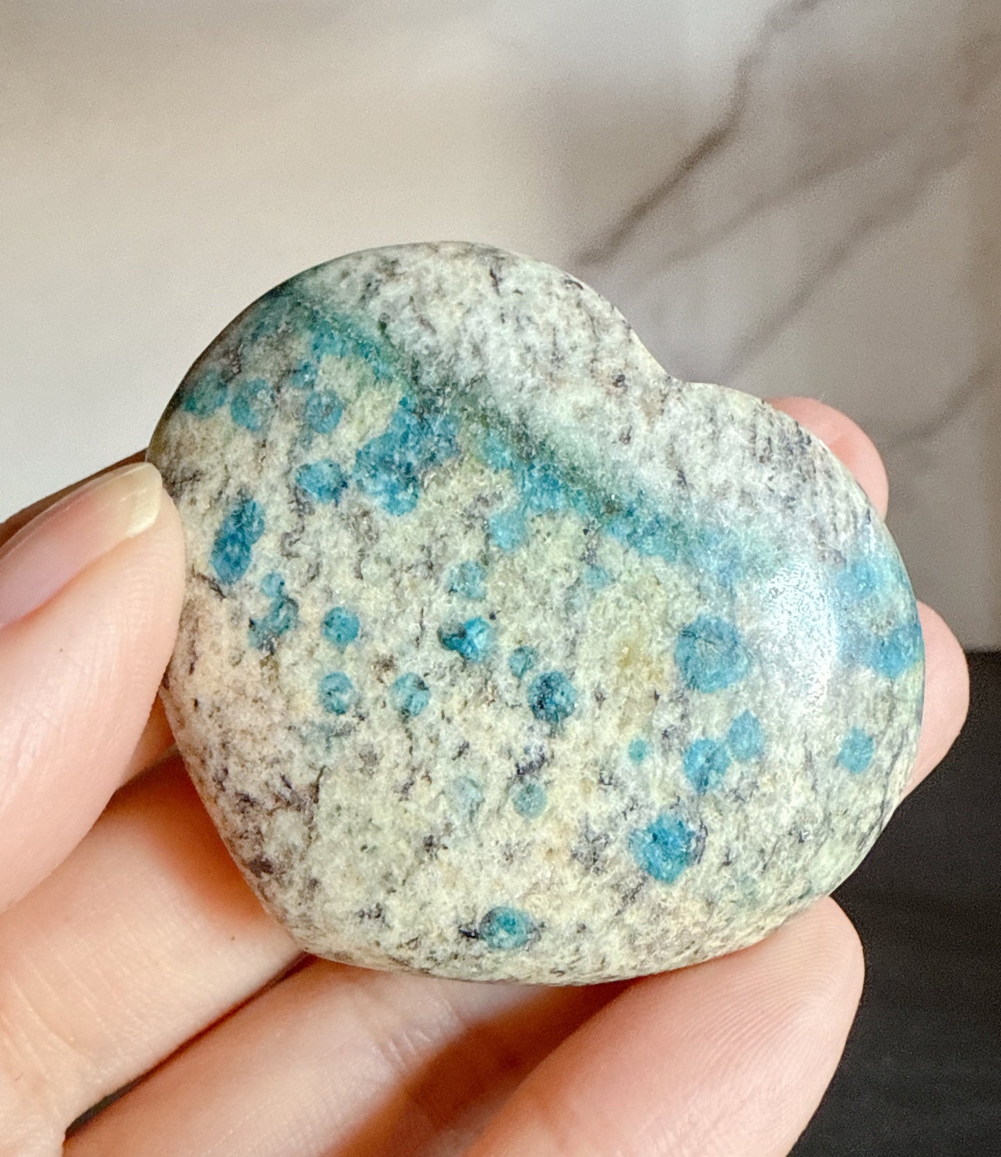 天然石 K2ブルー|ハート|本当の気持ちに素直になれる石