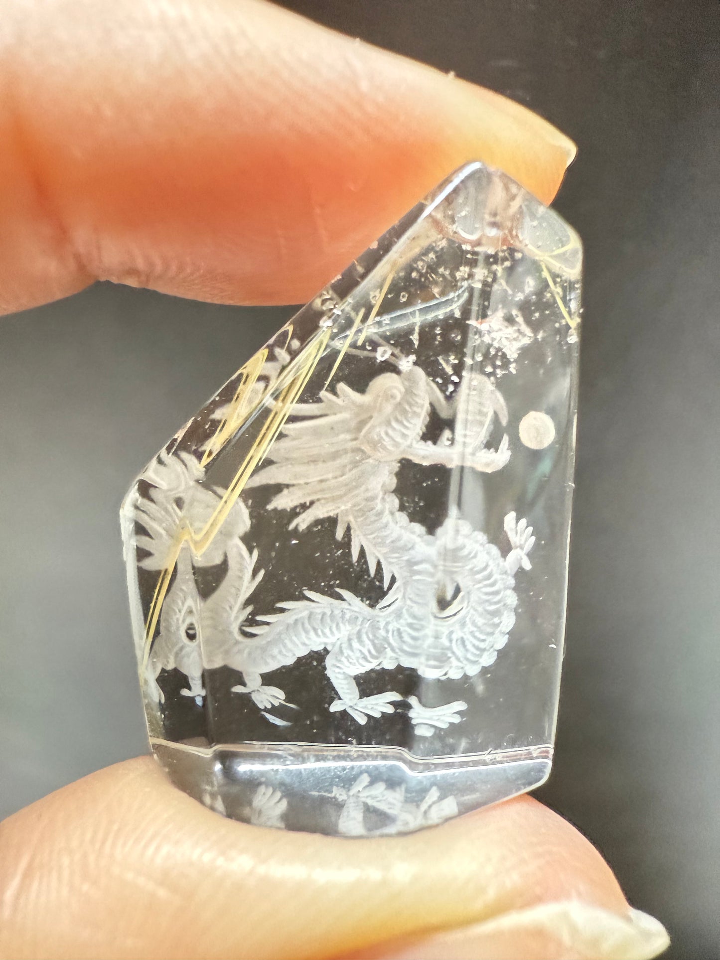 送料無料 天然石 水晶 ルチルクォーツ 龍 ドラゴン|未来へ進む意図を澄ませる光の守り