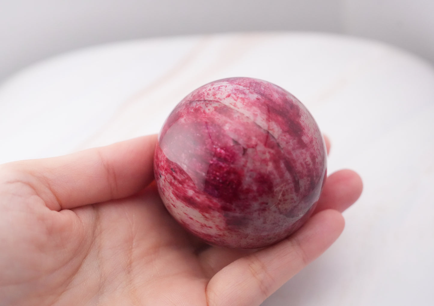 天然石 レッドムーンストーン スフィア|心の奥にある“ほんとうの想い”を照らす石
