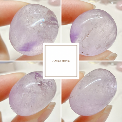 ミニタンブルセットC ローズクォーツ ルチル アクアマリン 水晶 アメトリン ミニギフトセット｜ 天然石