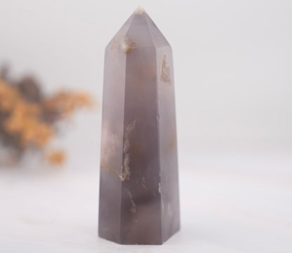 花咲く未来を運ぶ石｜フラワーアゲート タワー flower agate tower