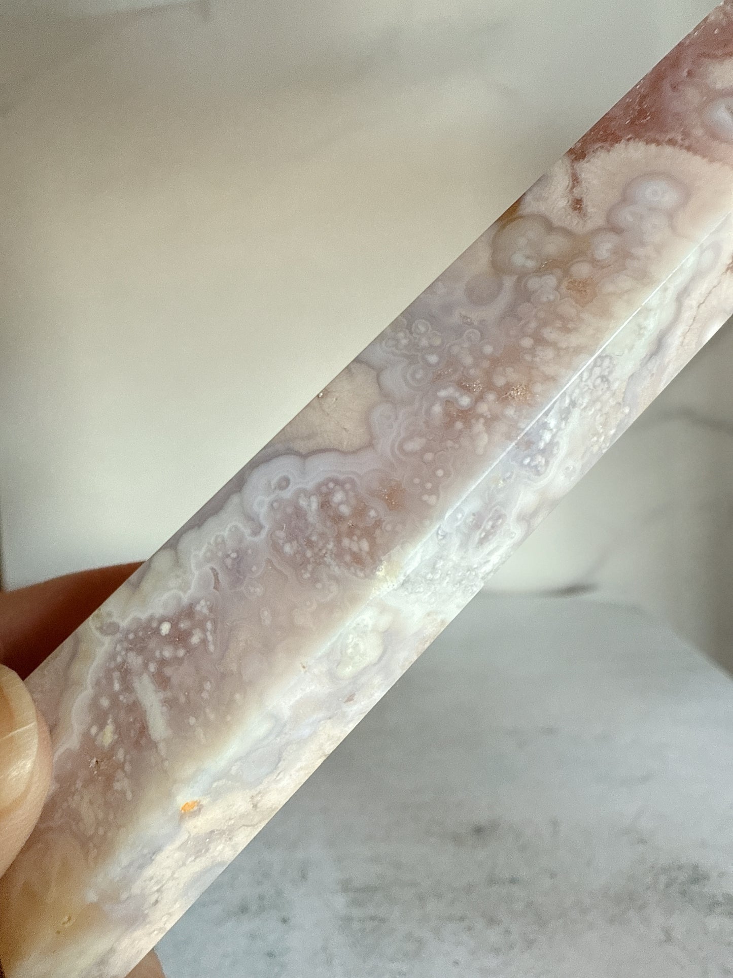 ピンクフラワーアゲート タワー｜天然石・パワーストーン