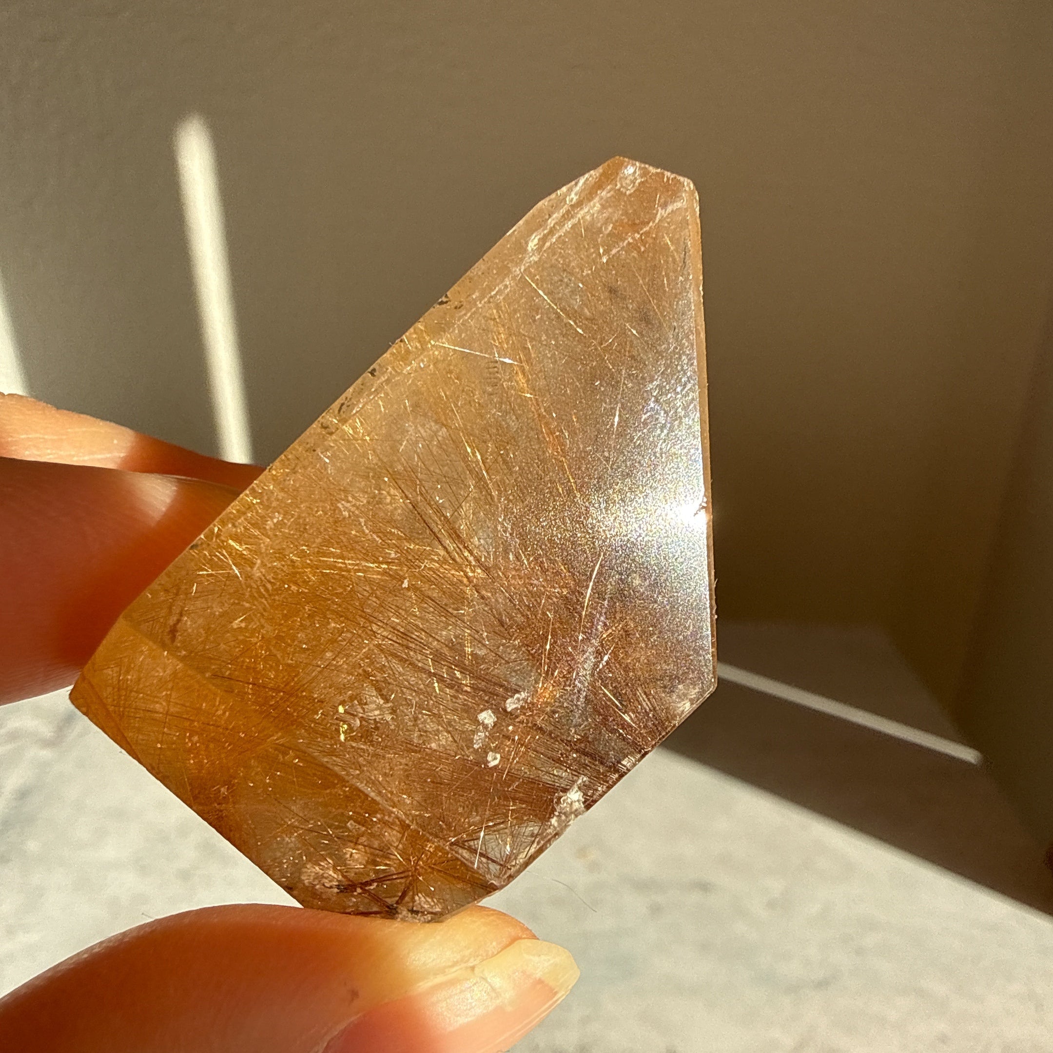 ゴールデンルチルクォーツ フリーフォーム 虹入り 一点もの | 石の