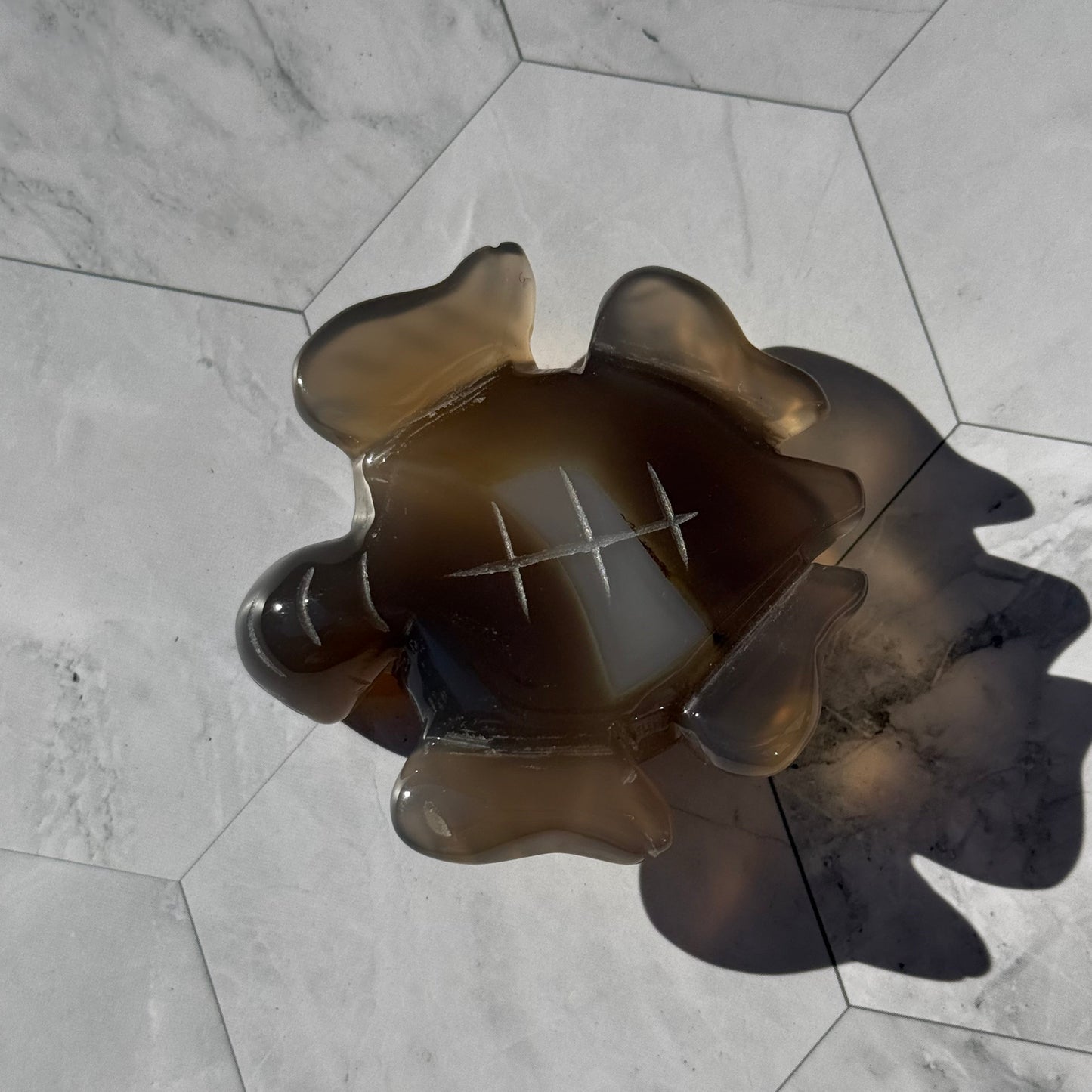 送料無料 アゲート ドゥルージー 瑪瑙 カメ 亀