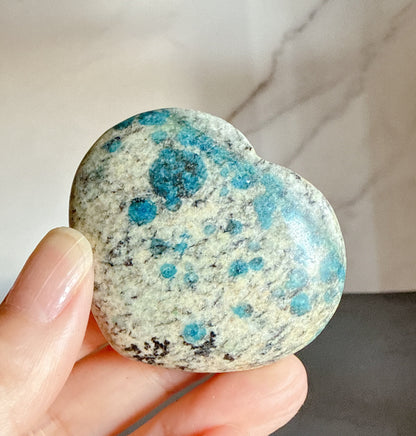 天然石 K2ブルー｜ハート｜本当の気持ちに素直になれる石