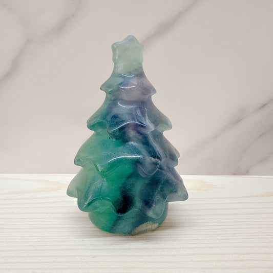 天然石 グリーンフローライト B ツリー型｜色が深まり、心が落ち着く緑のかたち