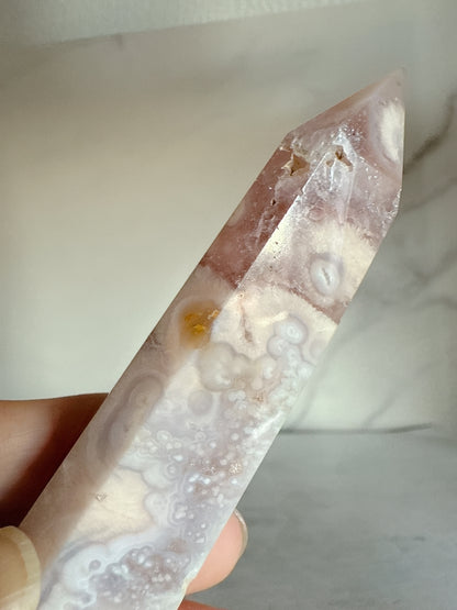 ピンクフラワーアゲート タワー｜天然石・パワーストーン