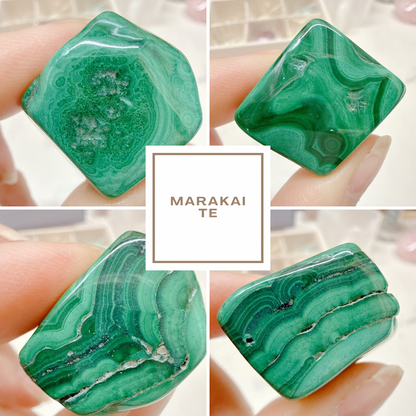 ミニタンブルセットB ローズクォーツ ルチル マラカイト 水晶 アクアマリン｜ 天然石