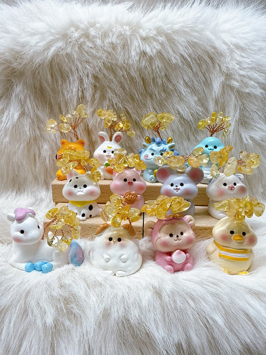 送料無料 干支置物 シトリン さざれ｜一年の流れを整え、願いを澄ませるお守り 馬 午年