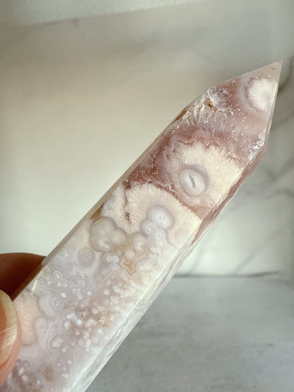 ピンクフラワーアゲート タワー｜天然石・パワーストーン