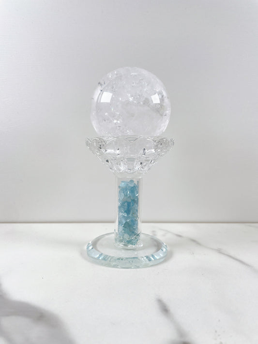 スフィアスタンド ガラス｜澄んだ流れを整える、静かな受け皿