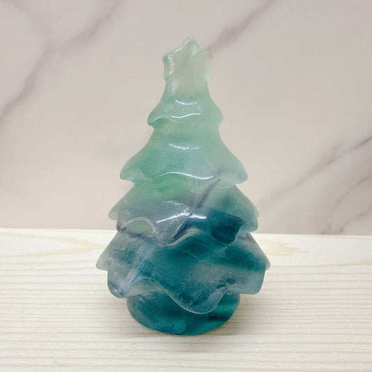 天然石 グリーンフローライト A ツリー型｜色が深まり、心が落ち着く緑のかたち