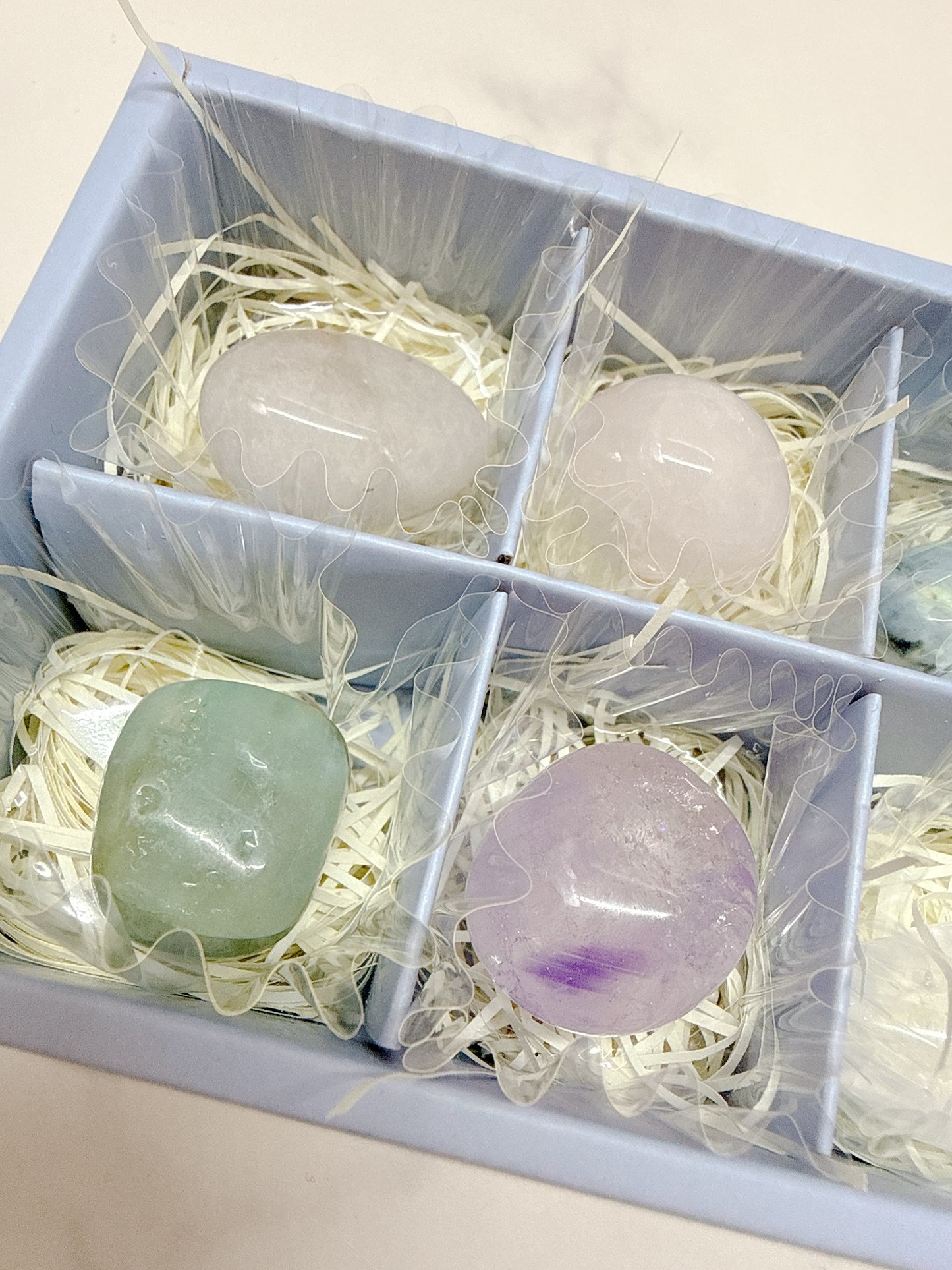 ミニタンブルセットC ローズクォーツ ルチル アクアマリン 水晶 アメトリン ミニギフトセット｜ 天然石