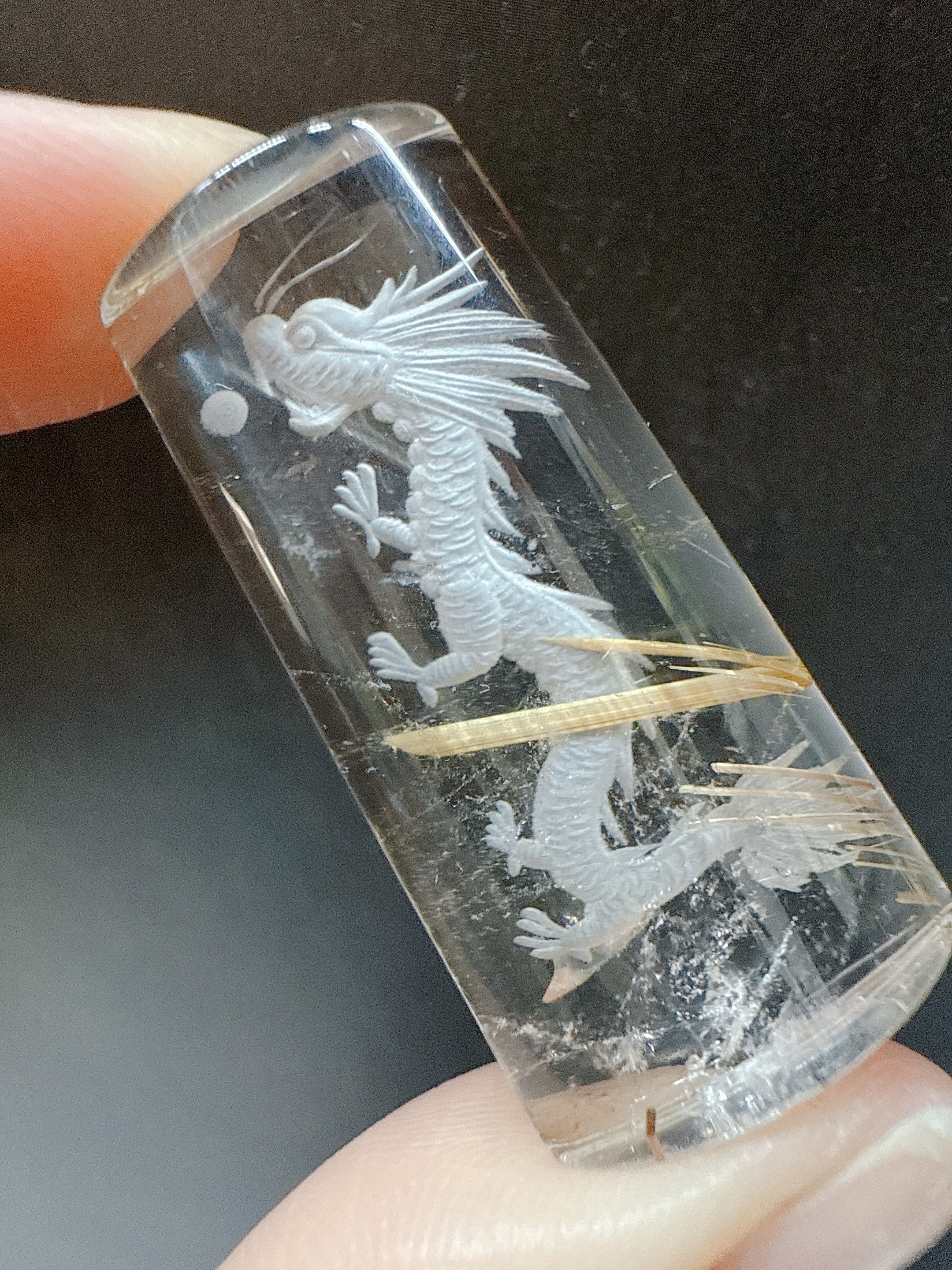 天然石 水晶 ルチルクォーツ 龍 ドラゴン 一点もの | 石のことば