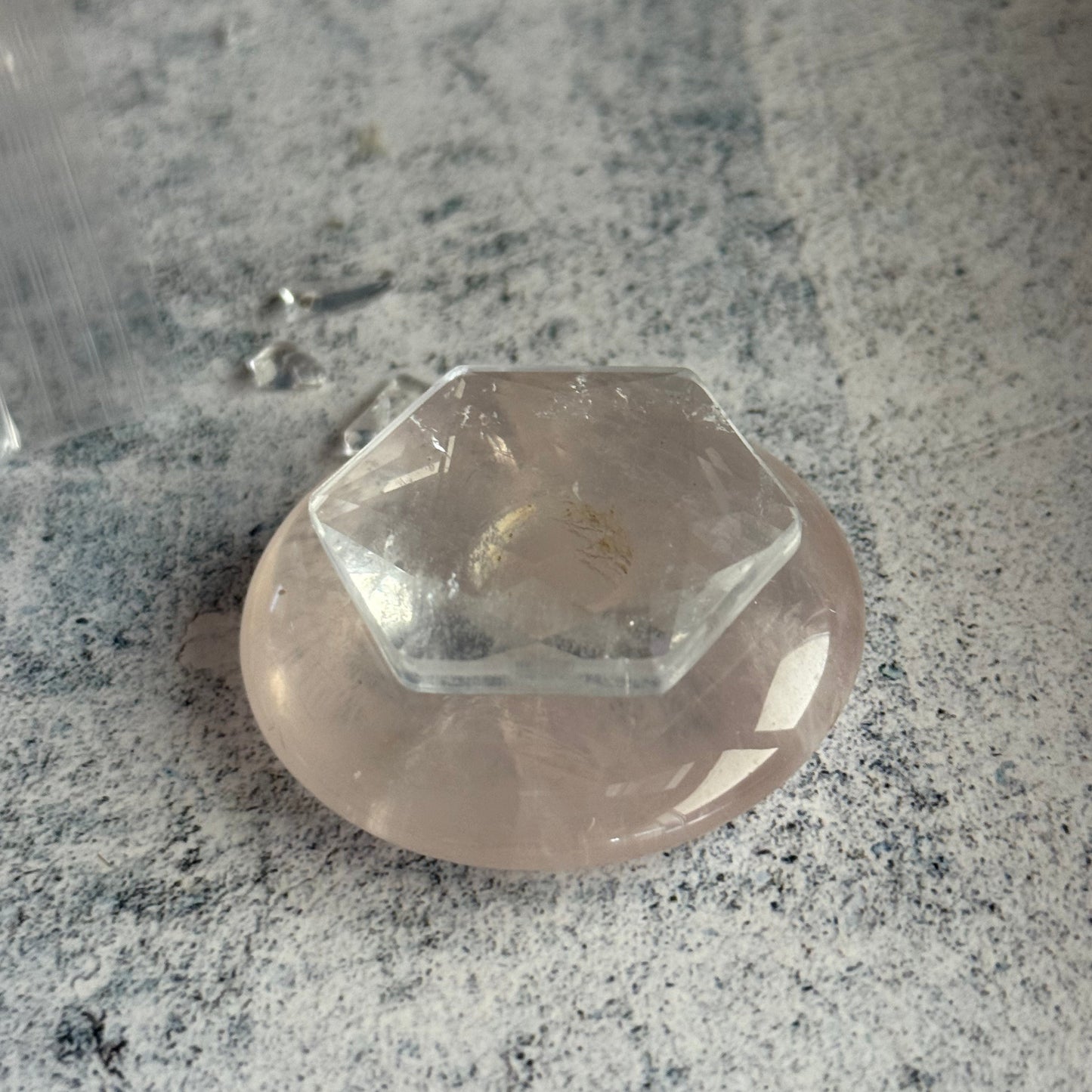 六芒星（ヘキサグラム）カット　クリアクォーツ