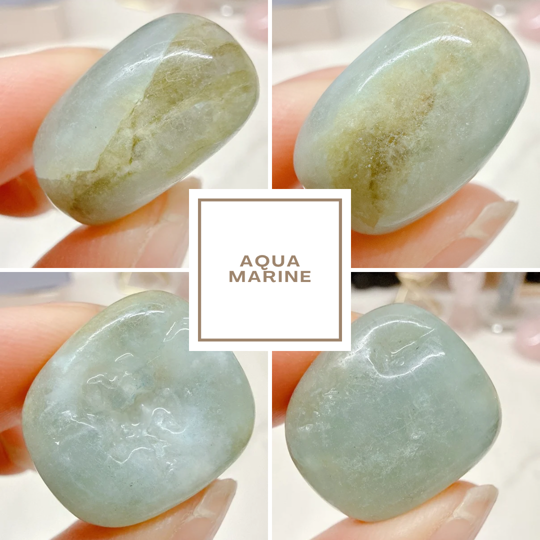 ミニタンブルセットC ローズクォーツ ルチル アクアマリン 水晶 アメトリン ミニギフトセット｜ 天然石
