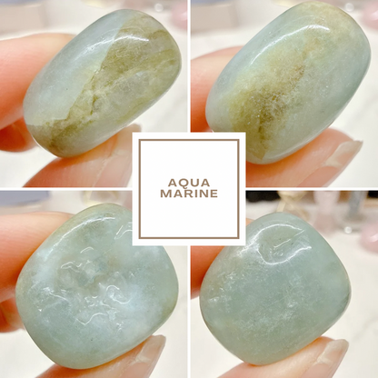 ミニタンブルセットC ローズクォーツ ルチル アクアマリン 水晶 アメトリン ミニギフトセット｜ 天然石