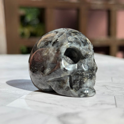 ラルビカイト スカル 骸骨 ドクロ  Larvikite Skull
