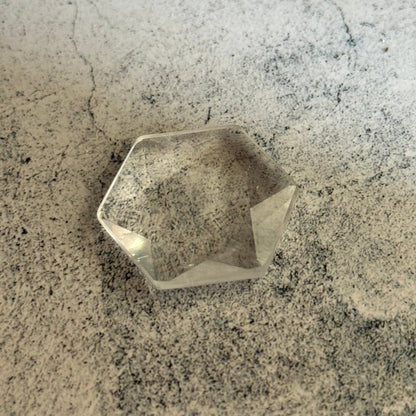六芒星（ヘキサグラム）カット　クリアクォーツ