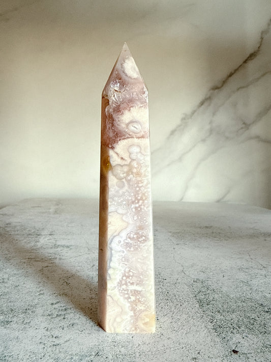 ピンクフラワーアゲート タワー｜天然石・パワーストーン