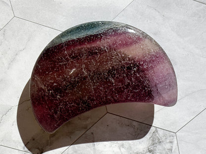 送料無料 天然石 フローライト 4点セット（雲・ダイヤ・フレーム・月）｜自分の光に気づく