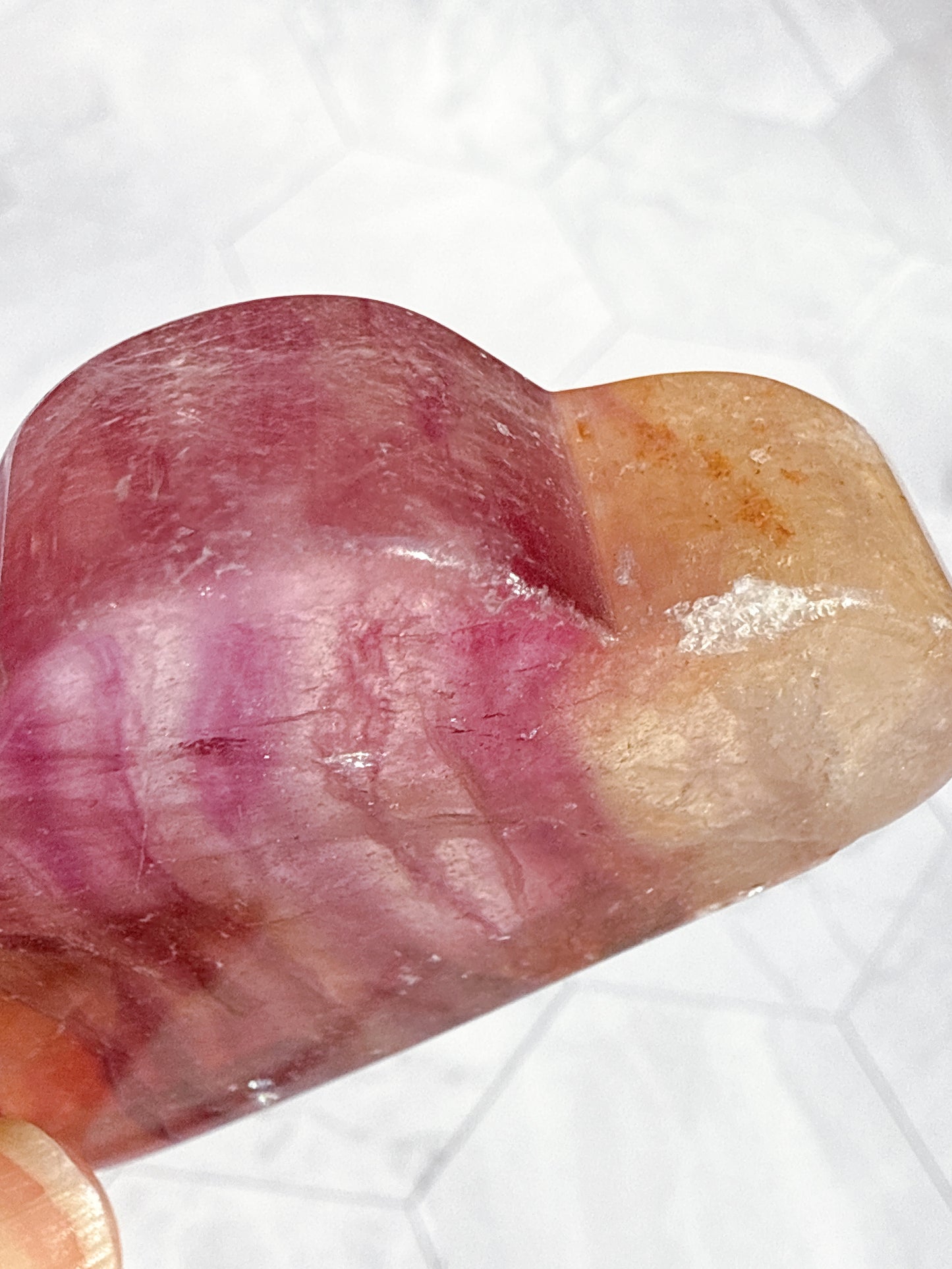 送料無料 天然石 フローライト 4点セット（雲・ダイヤ・フレーム・月）｜自分の光に気づく