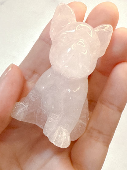 ローズクォーツ フレンチブルドック｜優しく寄り添ってくれる Rose Quartz French Bulldog