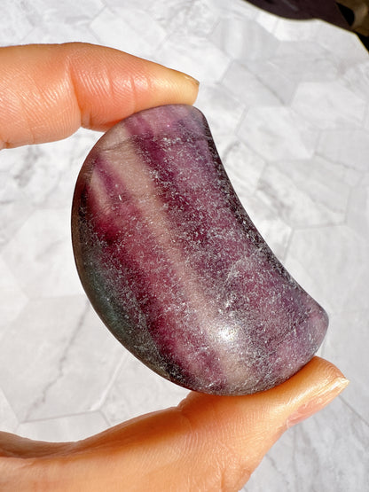 送料無料 天然石 フローライト 4点セット（雲・ダイヤ・フレーム・月）｜自分の光に気づく