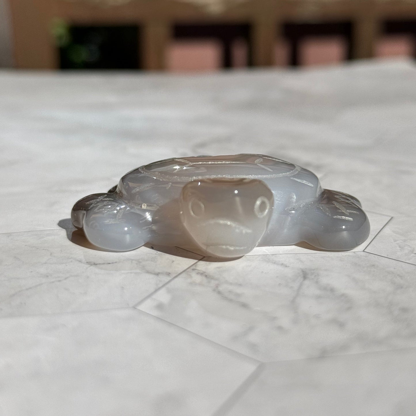 送料無料 アゲート ドゥルージー 瑪瑙 カメ 亀