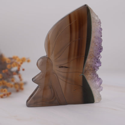 永遠に幸せを運ぶ光の羽 ｜アメジストアゲートの妖精 アマリエル Amethyst Agate Fairy