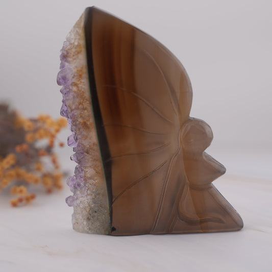 永遠に幸せを運ぶ光の羽 ｜アメジストアゲートの妖精 アマリエル Amethyst Agate Fairy