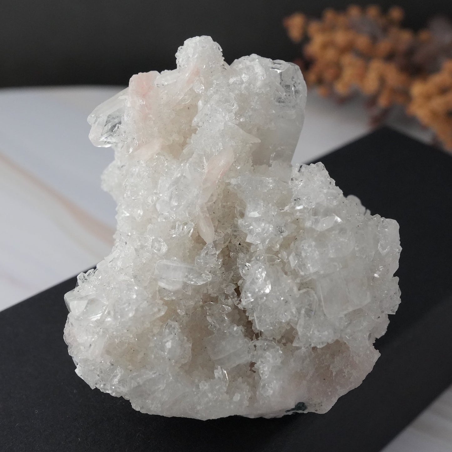 天然石 インド産 アポフィライト スティルバイト共生｜静けさと希望を灯すクリスタル