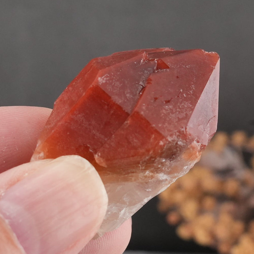 天然石 レッドドリームコート レムリアンシード マスタークリスタル｜内なる記憶を呼び覚ます、赤の叡智