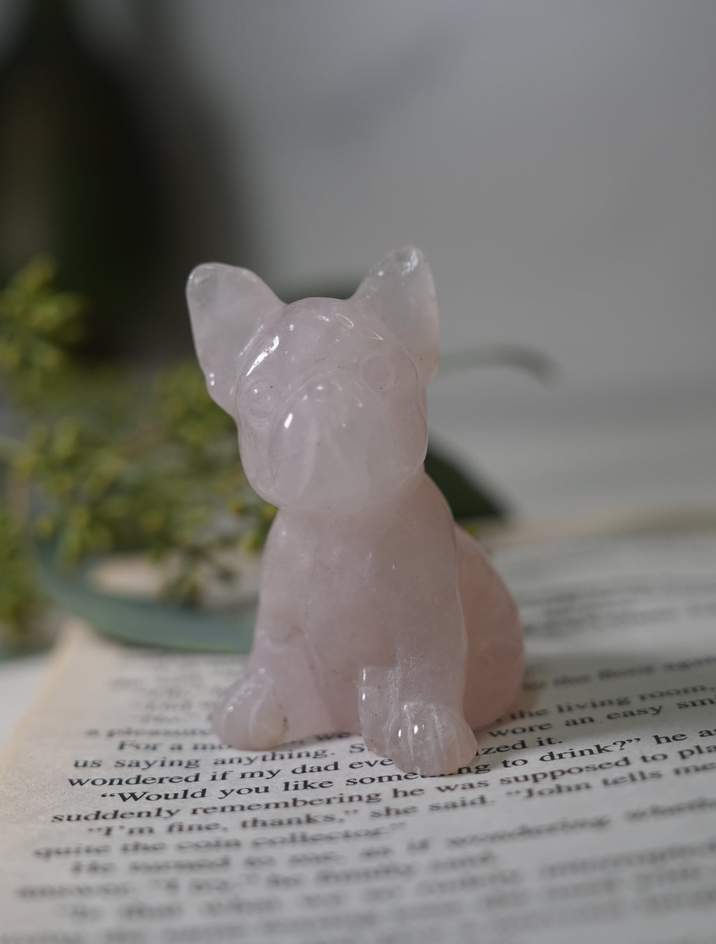 ローズクォーツ フレンチブルドック｜優しく寄り添ってくれる Rose Quartz French Bulldog