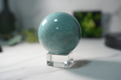 天然石 アマゾナイト スフィア　｜心に風を通す、静かな希望の石