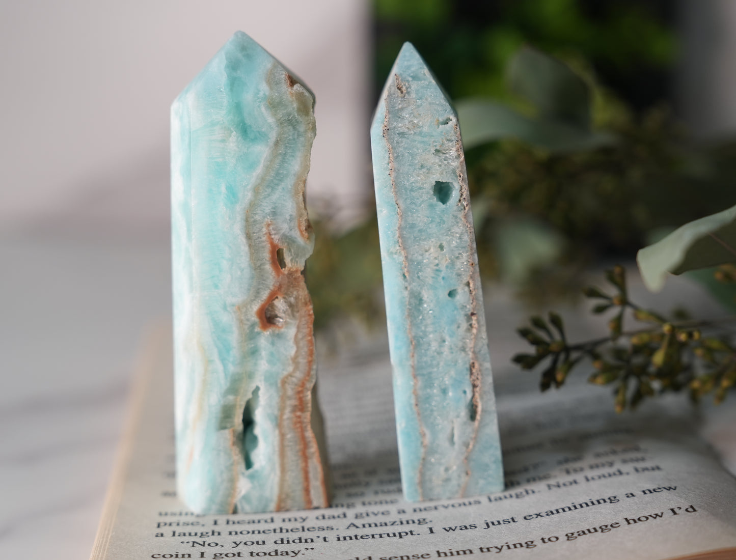 天然石 ヘミモルファイト ドゥルージー入り タワー｜心をクリアにする石 A　