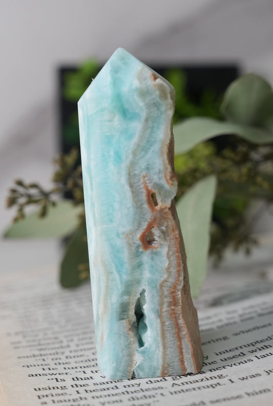 天然石 ドゥルージー 入り ヘミモルファイト  タワー｜純粋さを取り戻す B