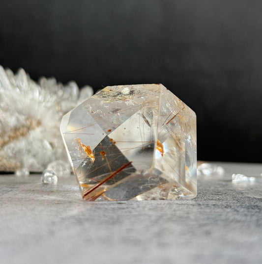 ゴールデンルチルクォーツ フリーフォーム 虹入り 金運上昇