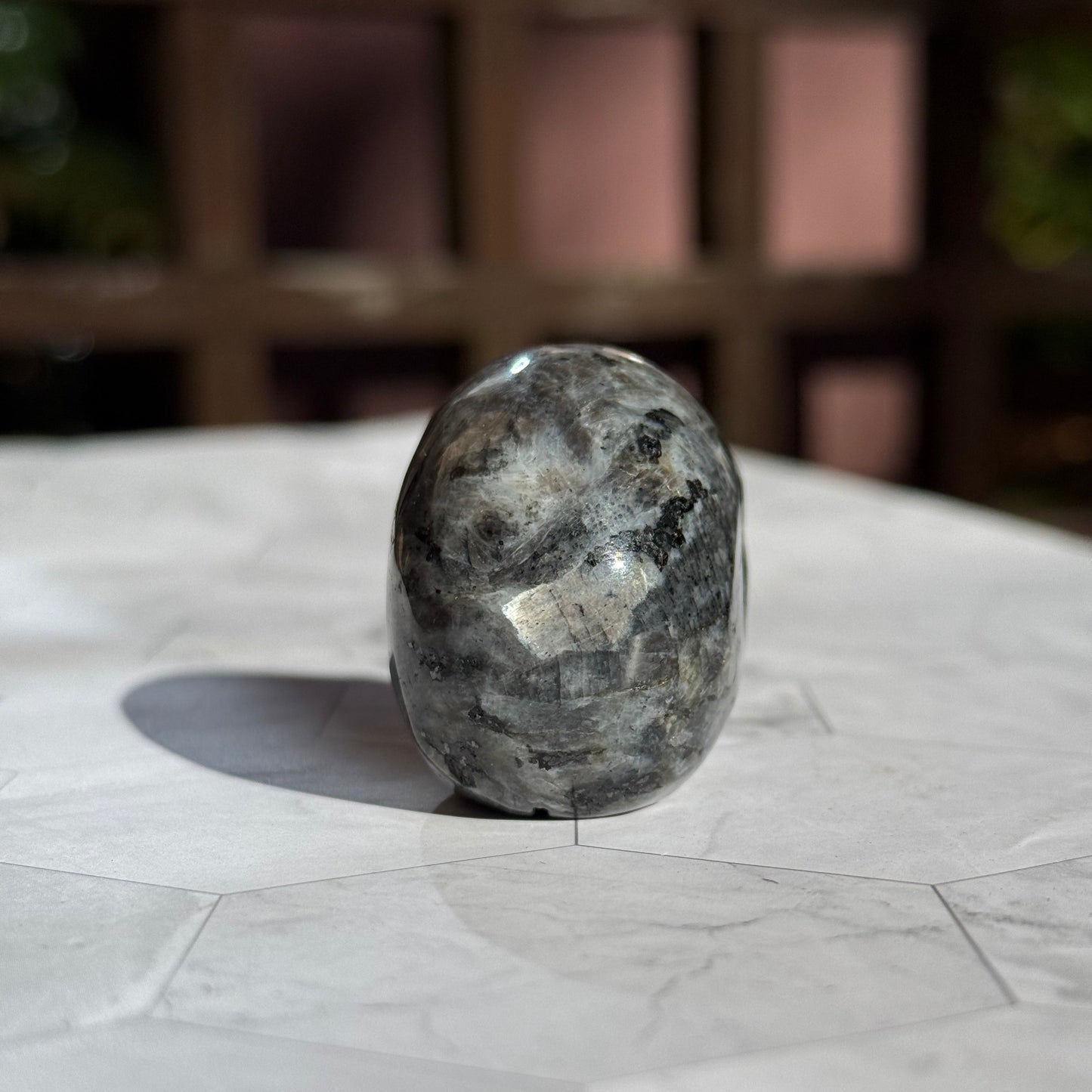 ラルビカイト スカル 骸骨 ドクロ  Larvikite Skull