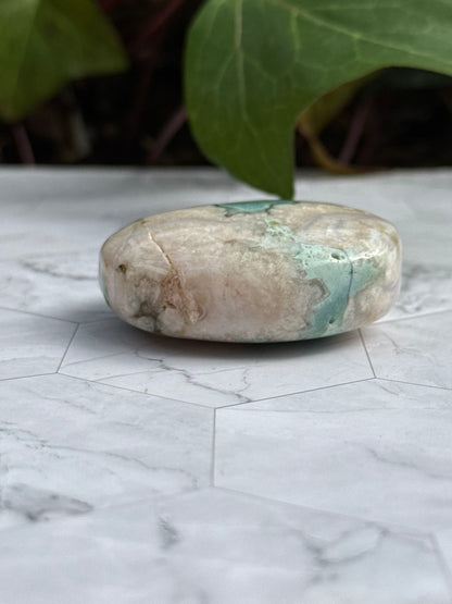 希少グリーン フラワーアゲート パーム 桜瑪瑙