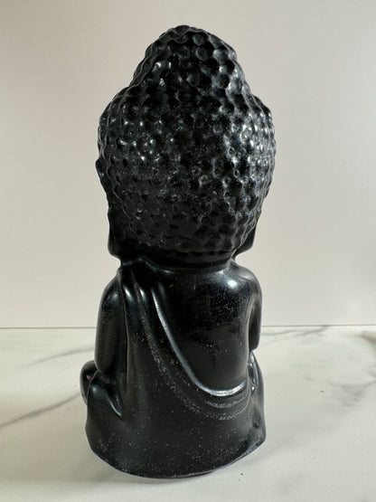 心の闇を光に変える守護の石｜ブラックアイスオブシディアン 大仏 Black Ice Obsidian Buddha