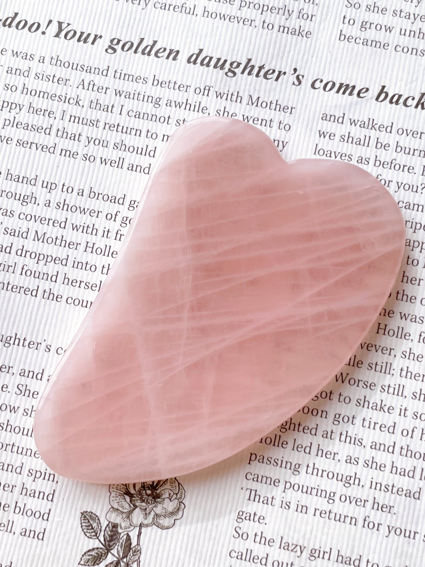 いつまでも若々しくいられる石｜カッサプレート　ローズクオーツ パワーストーン Rose Quartz