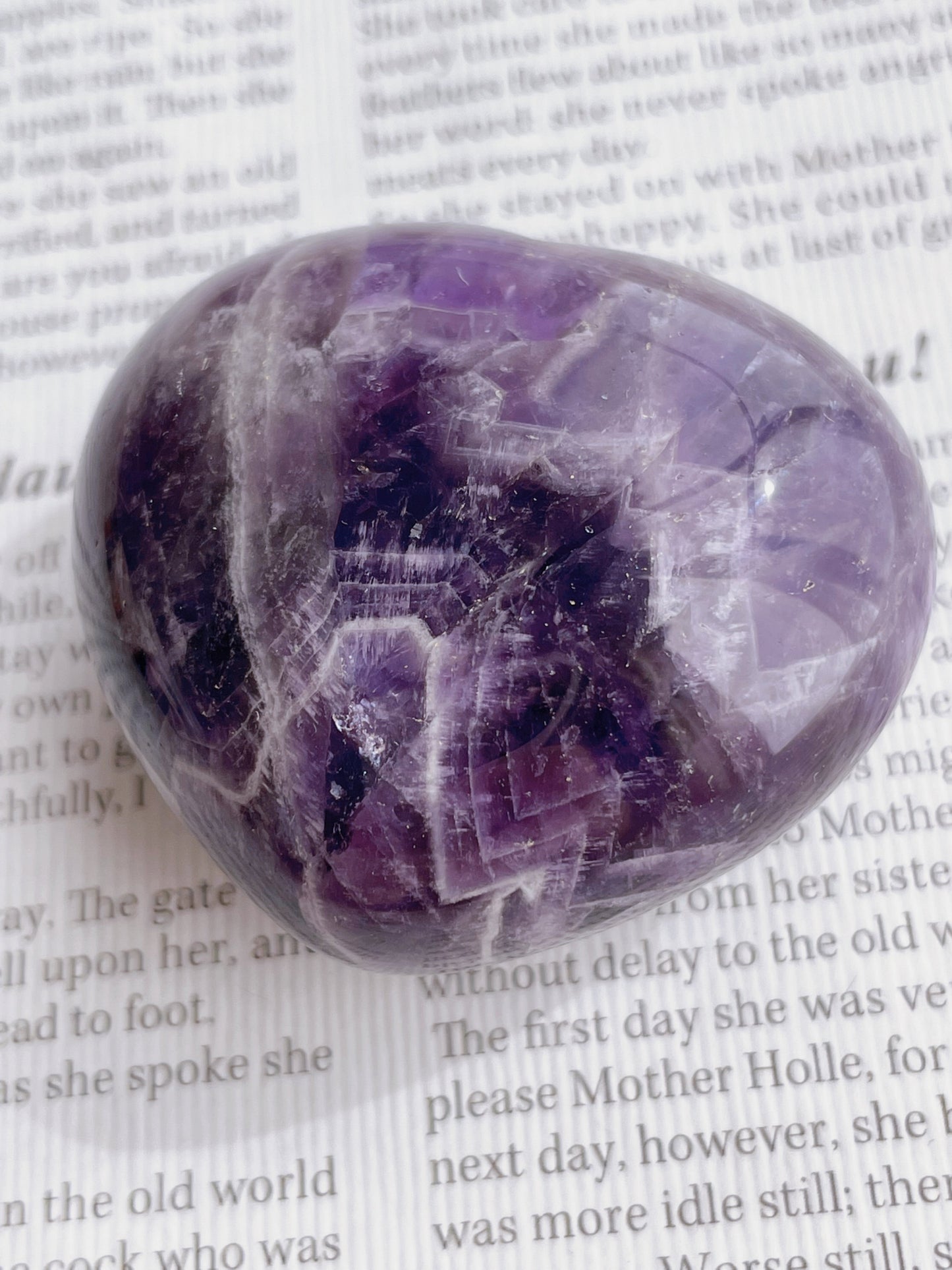 天然石 ドリームアメジスト ぷっくり ハート｜愛の絆を深める癒しの石