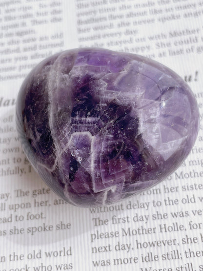 天然石 ドリームアメジスト ぷっくり ハート｜愛の絆を深める癒しの石