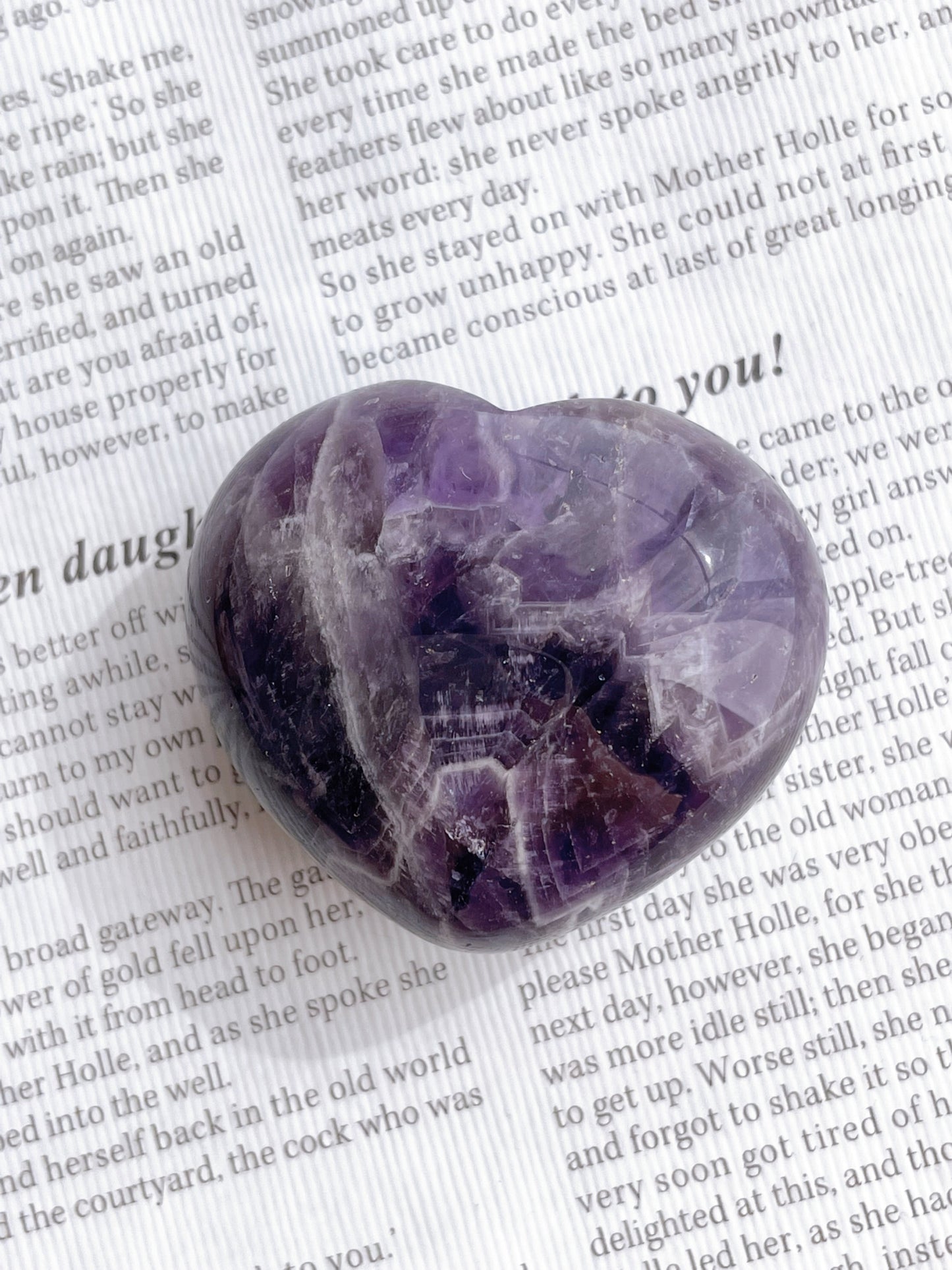 天然石 ドリームアメジスト ぷっくり ハート｜愛の絆を深める癒しの石