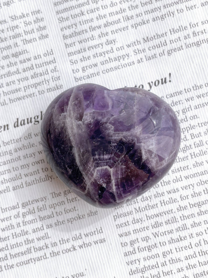 天然石 ドリームアメジスト ぷっくり ハート｜愛の絆を深める癒しの石