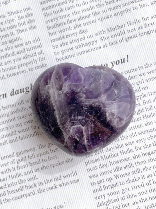 天然石 ドリームアメジスト ぷっくり ハート｜愛の絆を深める癒しの石