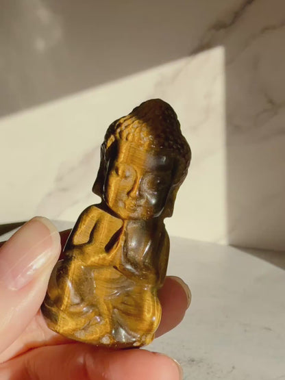 天然石 タイガーアイ ブッダ 大仏 | お金の流れを整えてくれる大仏さま